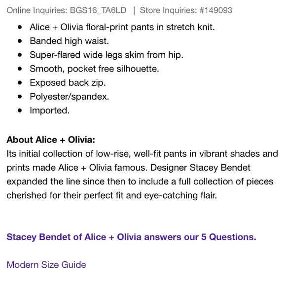 Alice + Olivia pants - Picture 8 of 8